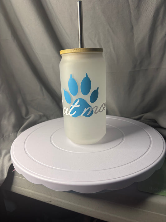 "Cat Mom" 18oz Tumbler