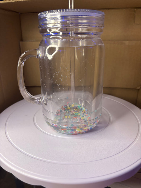 Fish Mason Jar Style 16oz Tumbler